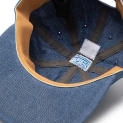 Poten Baseball Cap Poten Cotton/Linen Chambray Baseball Cap Navy