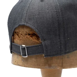 Poten Baseball Cap Poten Cotton/Linen Chambray Baseball Cap Black