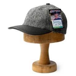 Poten Baseball Cap Poten Harris Tweed Baseball Hat Grey
