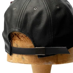 Poten Baseball Cap Poten Leather Baseball Hat Black