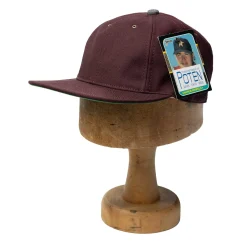 Poten Baseball Cap Poten Vintage Hopsack Baseball Cap Burgundy