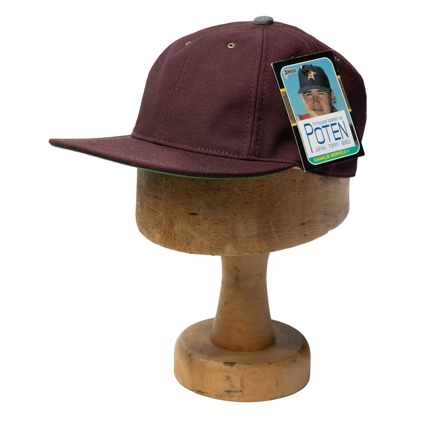 Poten Baseball Cap Poten Vintage Hopsack Baseball Cap Burgundy