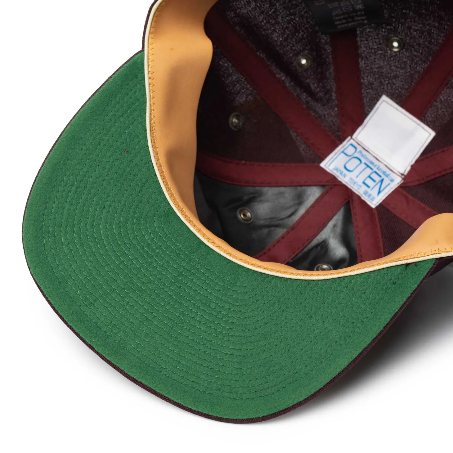 Poten Baseball Cap Poten Vintage Hopsack Baseball Cap Burgundy