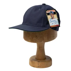 Poten Baseball Cap Poten Vintage Hopsack Baseball Cap Navy