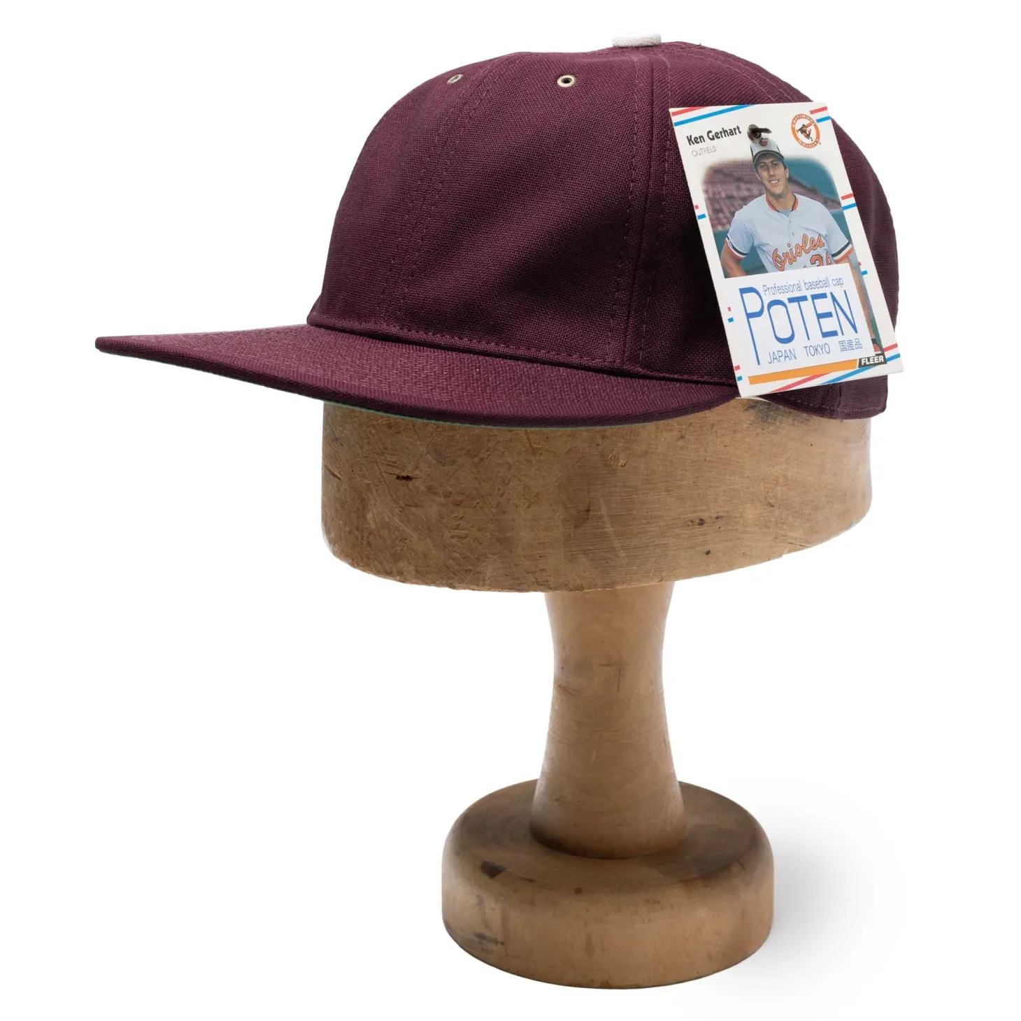 Poten Baseball Cap Poten Vintage Hopsack Baseball Cap Wine