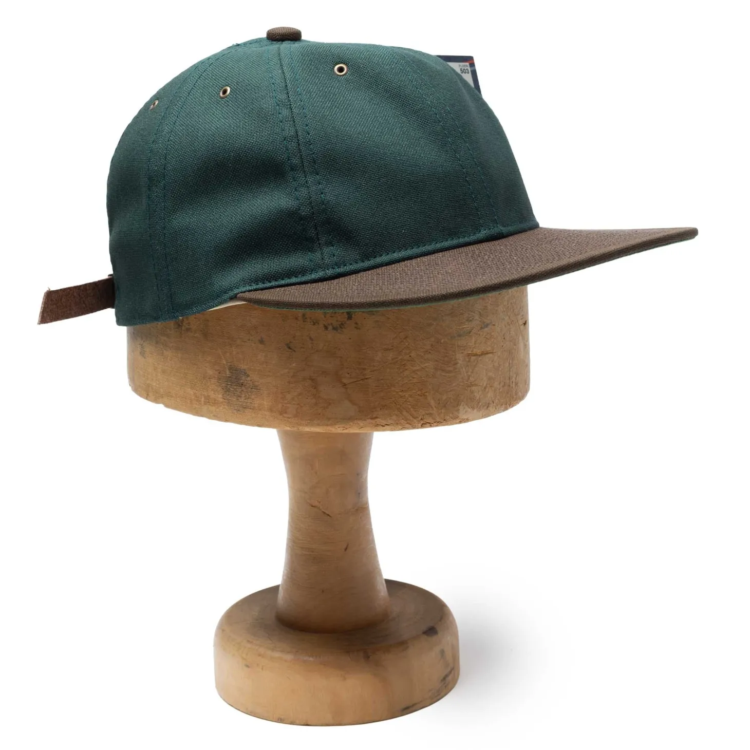 Poten Baseball Cap Poten Vintage Hopsack Baseball Cap Green