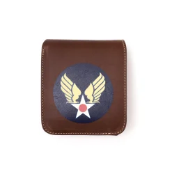Clutch Cafe Red Moon Short Wallet U.S. Air Force Brown