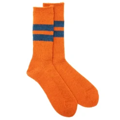 Rototo Brush Mohair Socks Orange