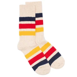 Rototo Park Stripe Socks Ivory