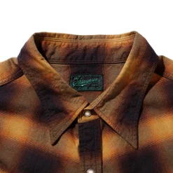 Stevenson Overall Cody Western Shirt Camel x Black