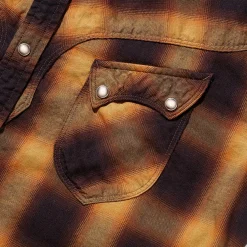 Stevenson Overall Cody Western Shirt Camel x Black