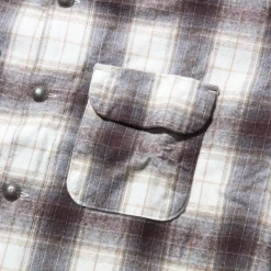 Stevenson Overall Highroller Shirt White x Brown