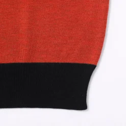 Stevenson Overall V-Gusset Wool Knitted Sweatshirt Orange