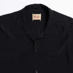 Style Eyes by Toyo Enterprise Plain Rayon Bowling Shirt Black