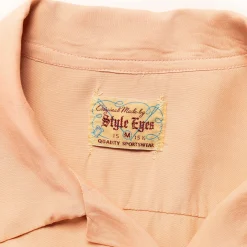 Style Eyes by Toyo Enterprise Plain Rayon Bowling Shirt Pink