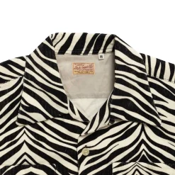 Style Eyes Zebra Corduroy Shirt Off White