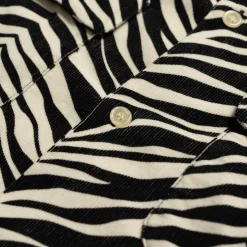Style Eyes Zebra Corduroy Shirt Off White
