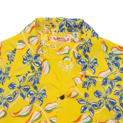 Sun Surf Ginger Lily Hawaiian Shirt Yellow