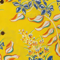 Sun Surf Ginger Lily Hawaiian Shirt Yellow