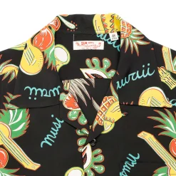 Sun Surf Hawaii Musical Hawaiian Shirt Black