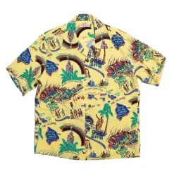 Sun Surf History Of The Islands Hawaiian Shirt Yellow