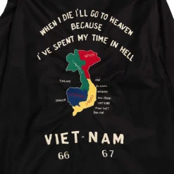Tailor Toyo Cotton Vietnam Map Jacket Black