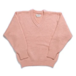 The Real McCoy's Joe McCoy V-Neck Mohair Sweater Flamingo