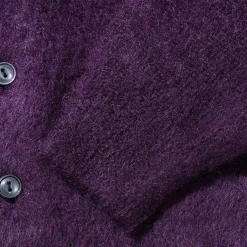 The Real McCoy's Joe McCoy Mohair Cardigan Purple