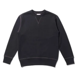 The Real McCoy's Loopwheel Crewneck Sweatshirt Black