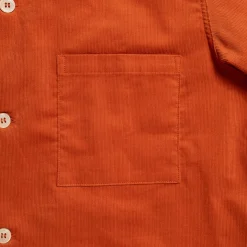 The Real McCoy's Open Collar Resort S/S Shirt Salmon