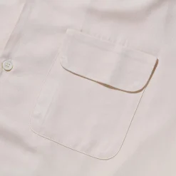 The Real McCoy's Open Collar Rayon Shirt Ecru