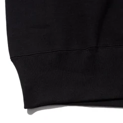 The Real McCoy's 10.oz Loopwheel 1/4 Zip Sweatshirt Black