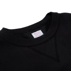 The Real McCoy's 10.oz Loopwheel Sweatshirt Black