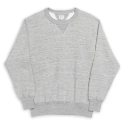 The Real McCoy's 10.oz Loopwheel Sweatshirt Grey