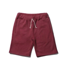 The Real McCoy's 9oz. Loopwheel Sweatshorts Maroon