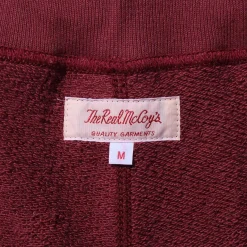 The Real McCoy's 9oz. Loopwheel Sweatshorts Maroon