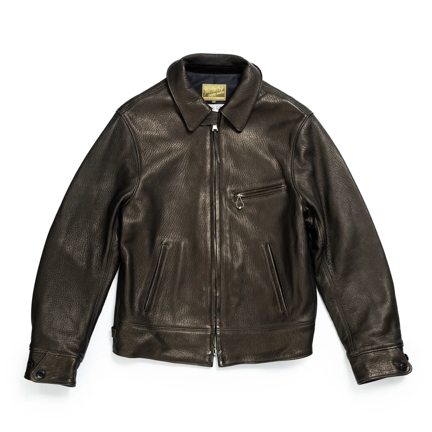 The Real McCoy's 30s Sports Jacket / Freeman Deerskin Black