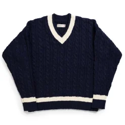 The Real McCoy's Tilden Knit Sweater Navy