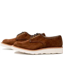 Tricker's For Clutch Cafe Daniel Derby Shoe Ridge Kudu Reverse Suede