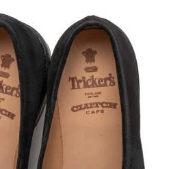 Tricker's Trickers x Clutch Cafe Leon Horsebit Loafer Black Repello Suede