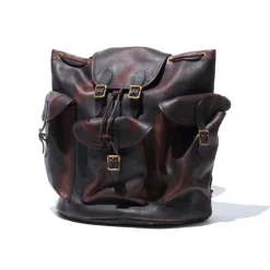 Vasco Leather Army Rucksack Black