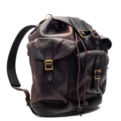 Vasco Leather Army Rucksack Black
