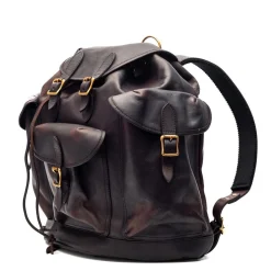 Vasco Leather Army Rucksack Black