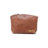 Vasco Leather Travel Pouch Brown Roughout
