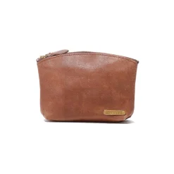 Vasco Leather Travel Pouch Brown Roughout