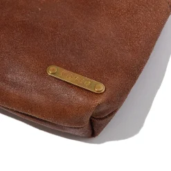 Vasco Leather Travel Pouch Brown Roughout