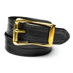 Yuketen 1" Triple Stitch Belt Black w/Black Stitch
